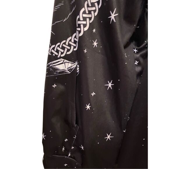 FancyQube Black Cat Hoodie Moon Pentagram Goth Gothic Punk Grunge Witch Occult - Picture 7 of 13